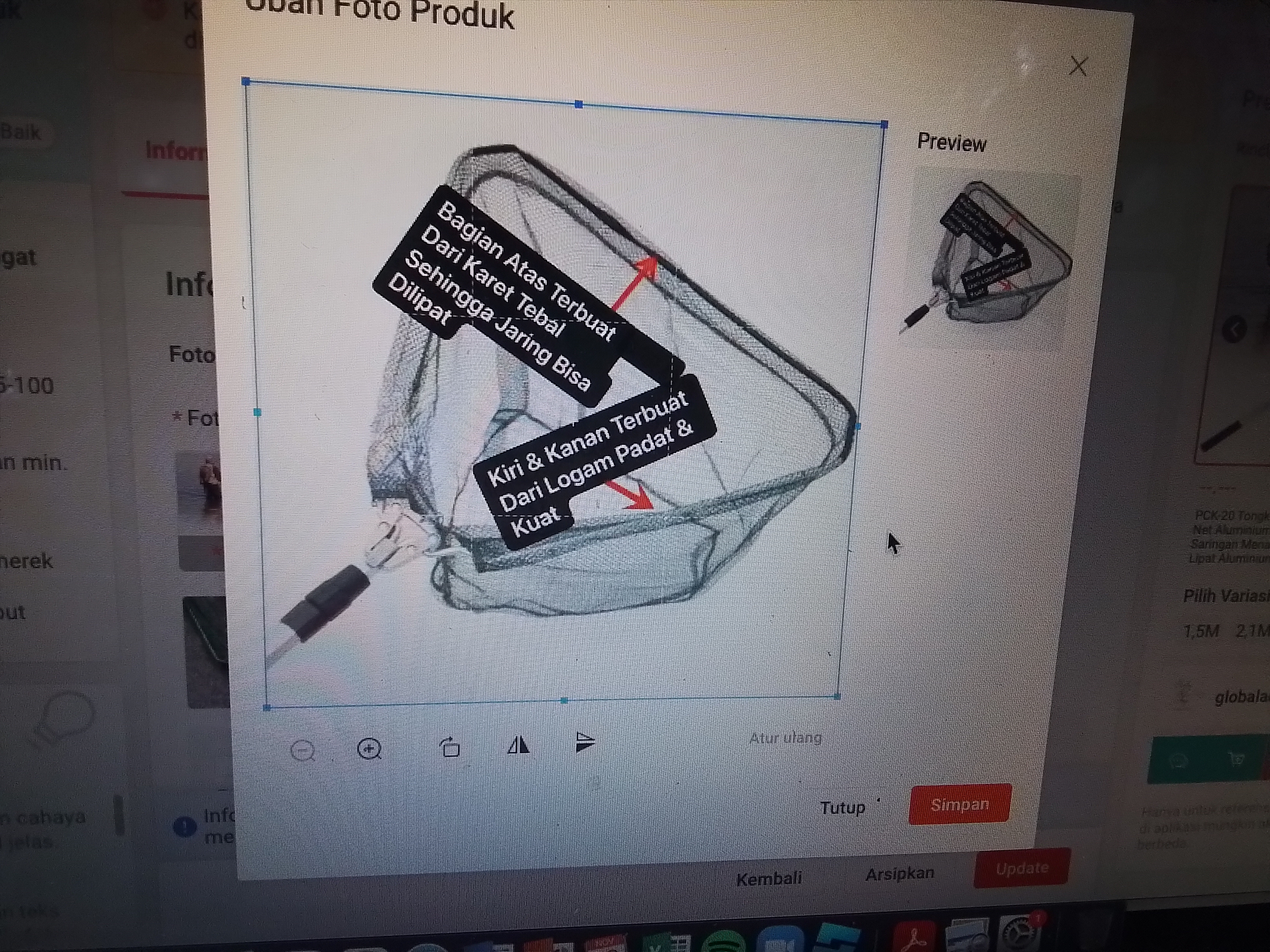 PCK-20 1.5M TONGKAT JARING IKAN